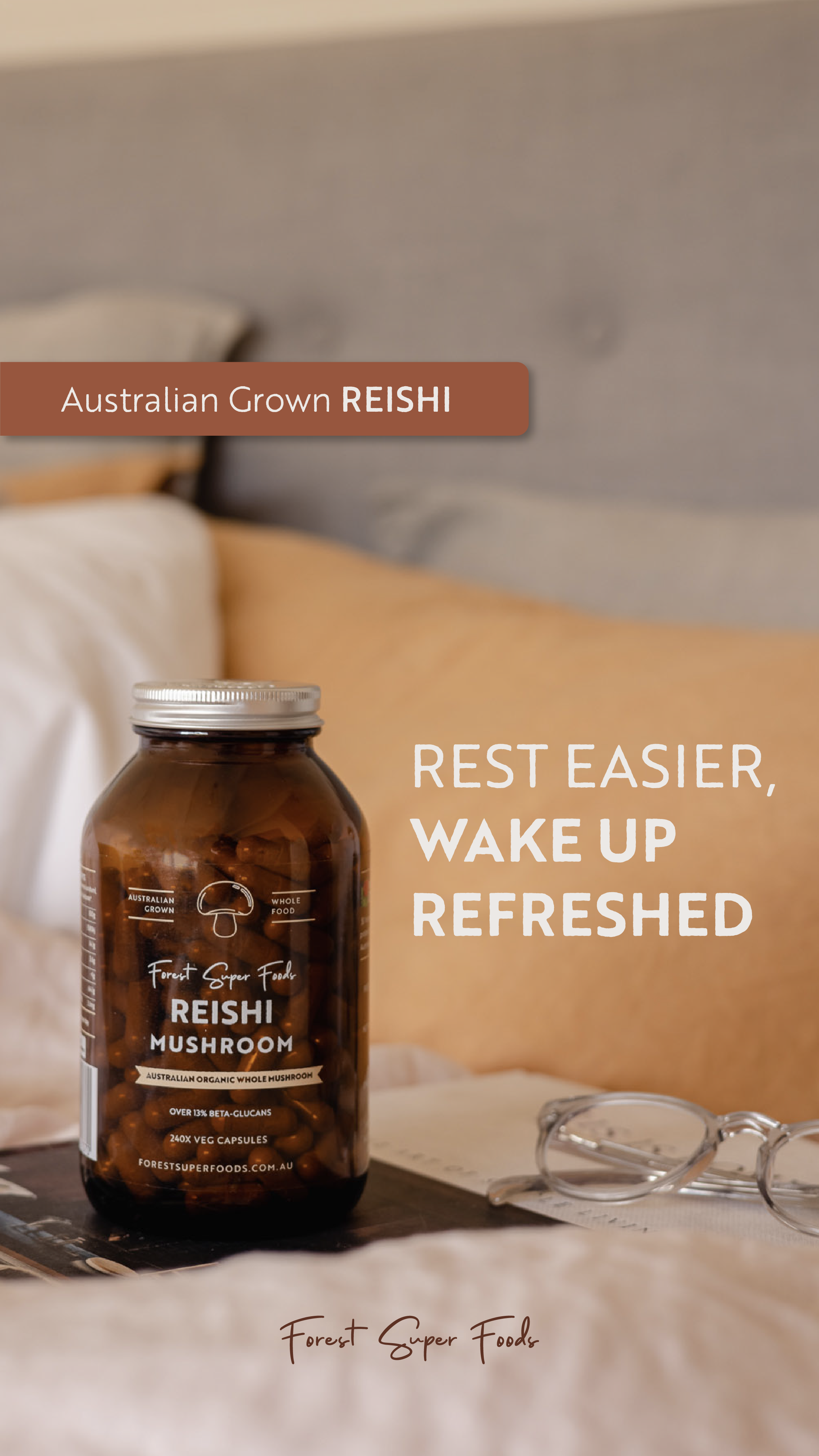 Australian Grown Reishi Mushroom Capsules