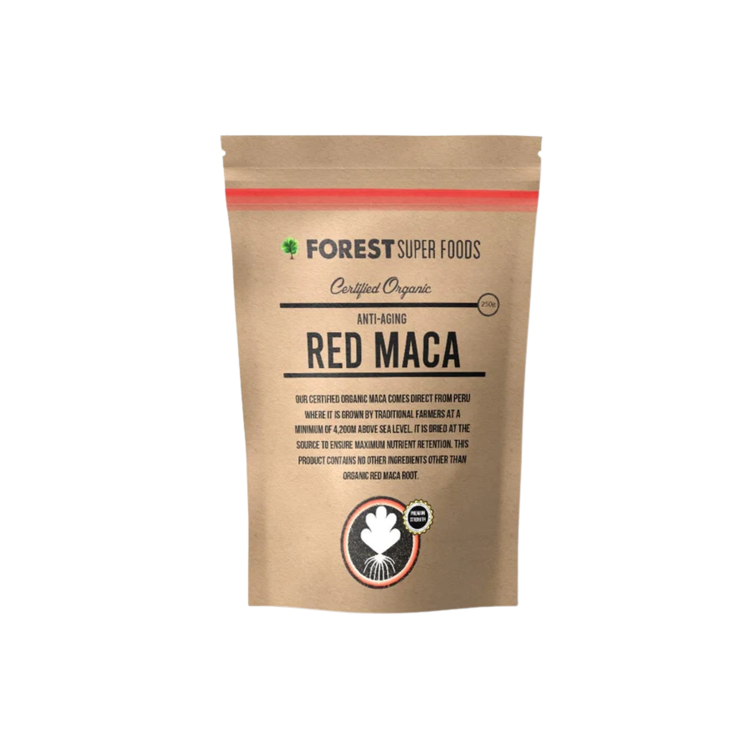 Organic Red Maca Root Capsules – Boosts Energy & Skin Health, 100% Pure, Grown in Peru