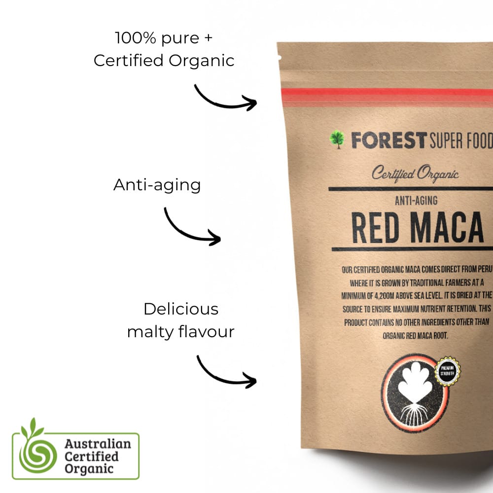 Certified Organic Red Maca Root Capsules